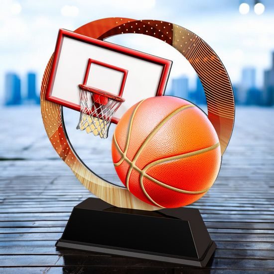 Onyx Stainless Steel Basketball Trophy