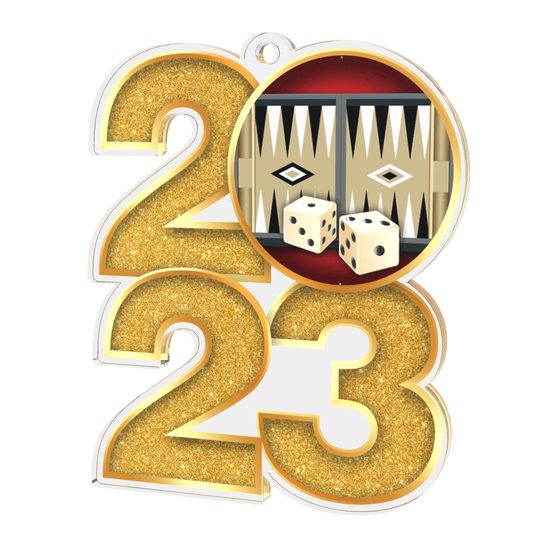 Backgammon 2023 Acrylic Medal