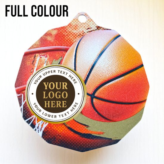 Dodeca Basketball Stainless Steel Logo Insert Medal