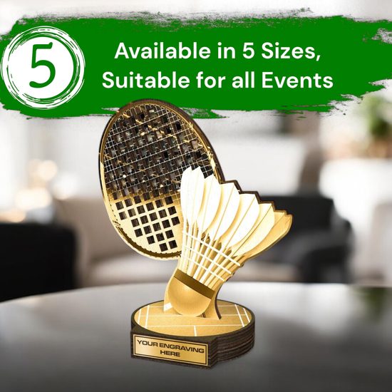 Grove Classic Badminton Real Wood Trophy