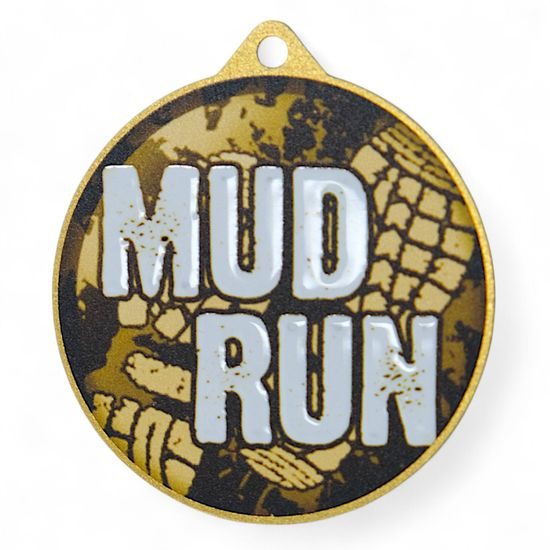 Quantum Mud Run Stainless Steel Medal