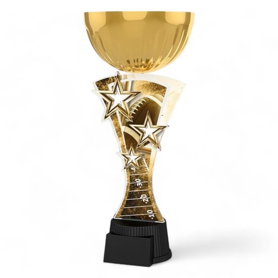 Triple Star Classic Amercian Football Gold Trophy Cup