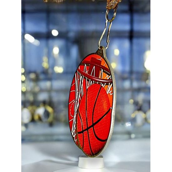 Aurum Basketball Stainless Steel Medal