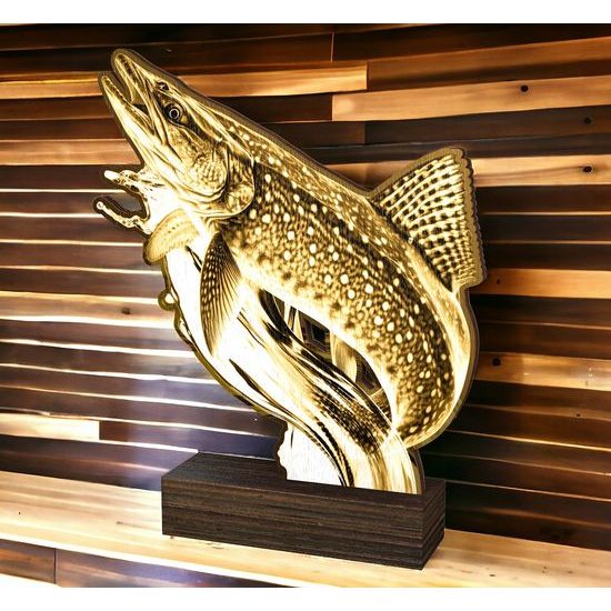 Sierra Classic Fishing Pike Real Wood Trophy