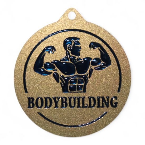 Quantum Men's Bodybuilding Stainless Steel Medal