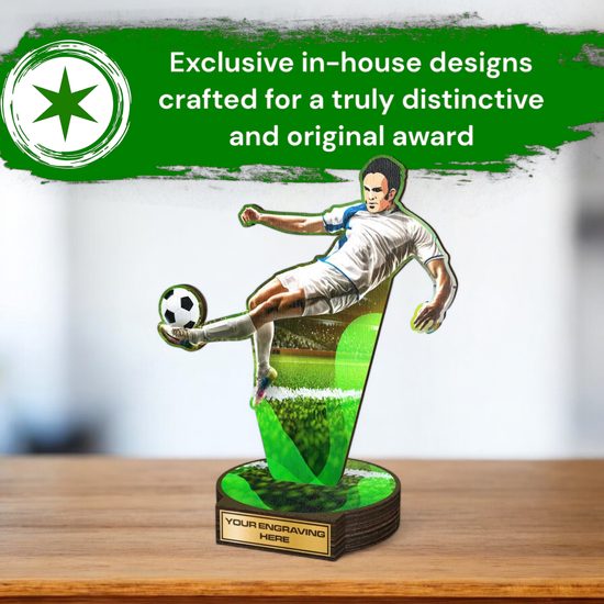 Grove Football Action Player Real Wood Trophy