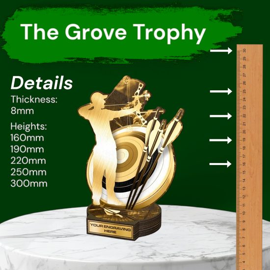 Grove Classic Archery Real Wood Trophy