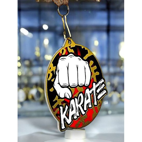 Aurum Karate Stainless Steel Medal