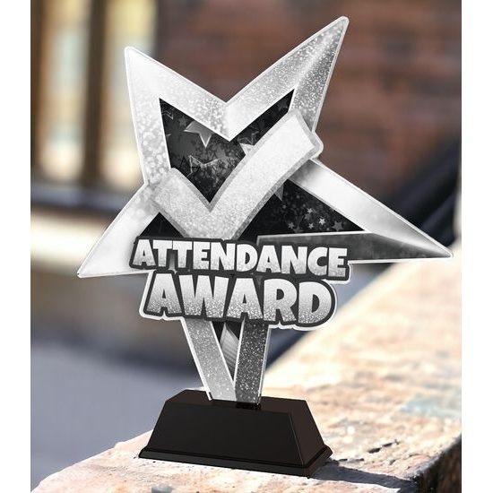 Attendance Award Star Trophy