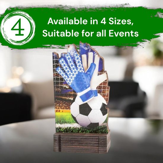 Shard Football Goalkeeper Eco Friendly Wooden Trophy