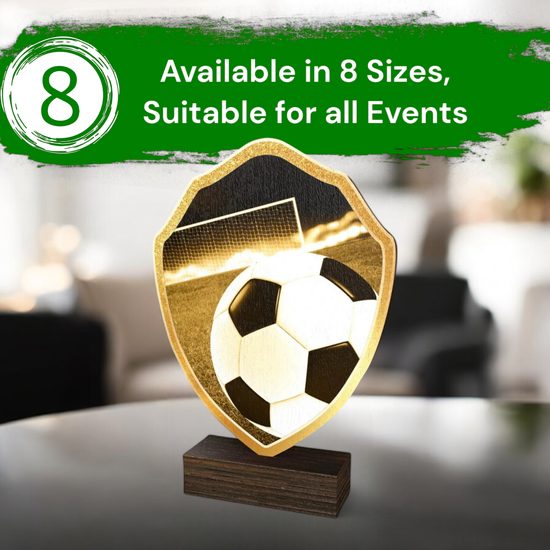 Arden Classic Football Real Wood Shield Trophy