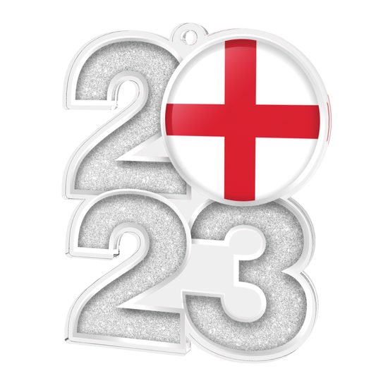 England Flag Acrylic 2023 Medal