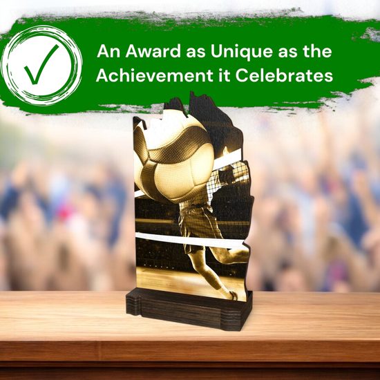 Shard Classic Volleyball Eco Friendly Wooden Trophy