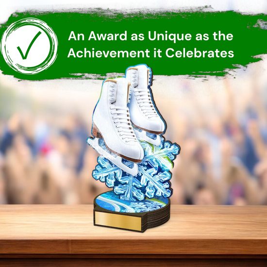 Grove Ice Skating Boots Real Wood Trophy