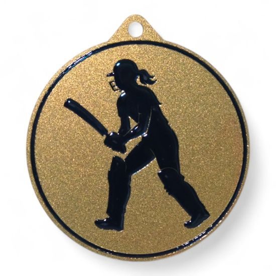 Quantum Women's Cricket Stainless Steel Medal