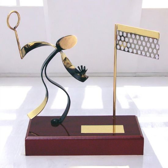 Barcelona Badminton Handmade Metal Trophy