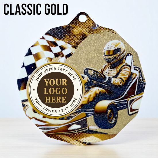 Dodeca Go Kart Stainless Steel Logo Insert Medal