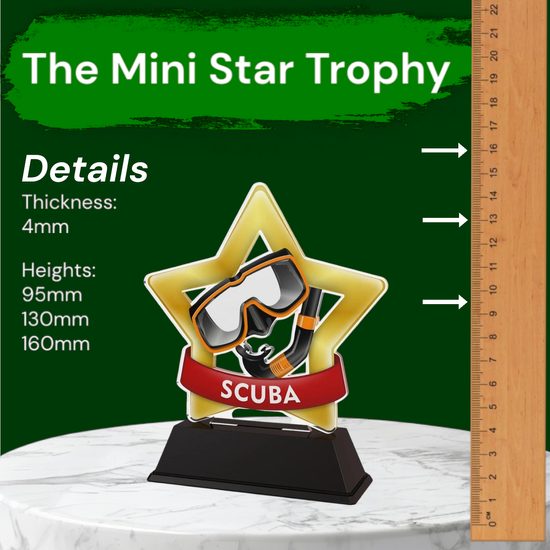 Mini Star Scuba Diving Trophy