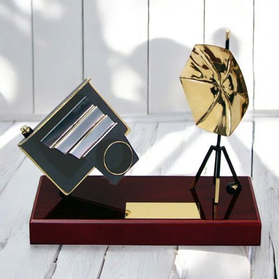 Portrait Photography Camera Handmade Metal Trophy