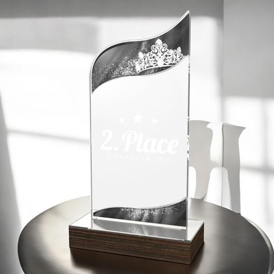 United Beauty Pageant Acrylic Wood Fusion Trophy