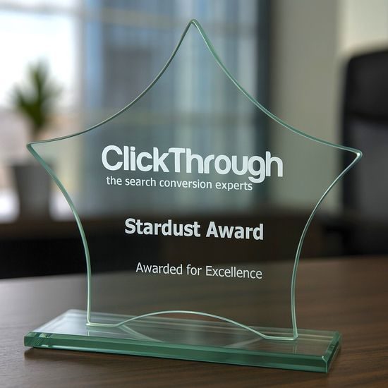 Stardust Engraved Jade Glass Star Award