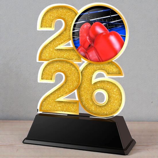 Boxing Year Trophy – Sports Award with Year Selection
