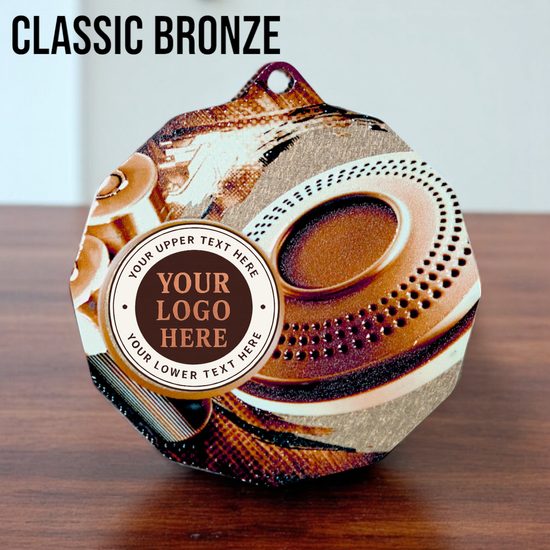 Dodeca Clay Pigeon Shooting Stainless Steel Logo Insert Medal