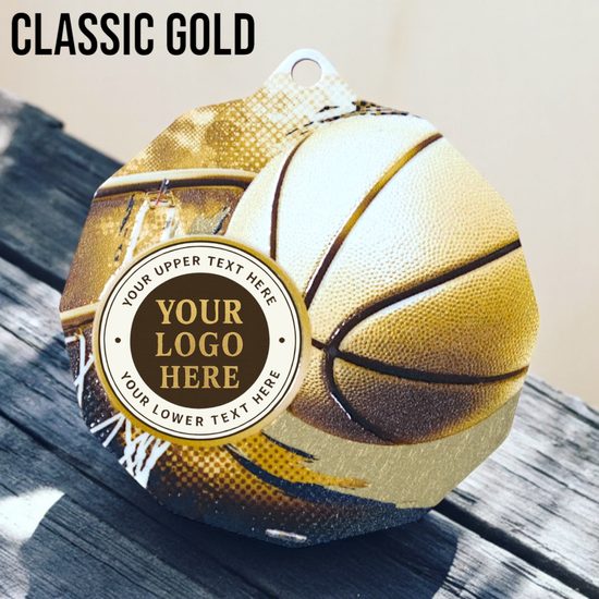 Dodeca Basketball Stainless Steel Logo Insert Medal