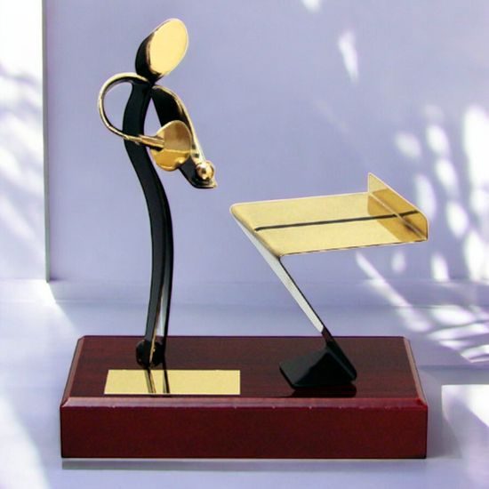 Barcelona Table Tennis Handmade Metal Trophy