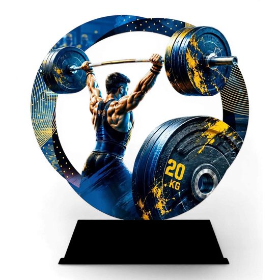 Onyx Stainless Steel Weightlifting Trophy