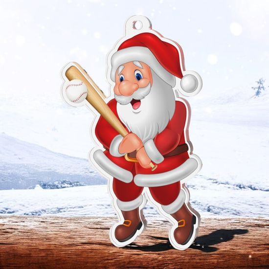 Jolly Father Christmas Baseball Medal