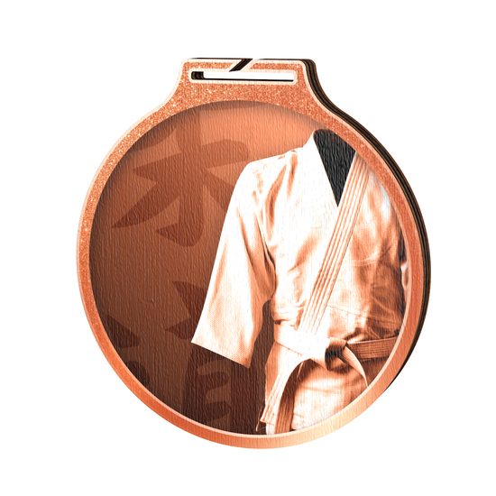 Habitat Classic Martial Arts Bronze Eco Friendly Wooden Medal