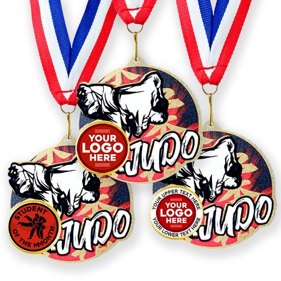 Aurum Judo Stainless Steel Logo Insert Medal