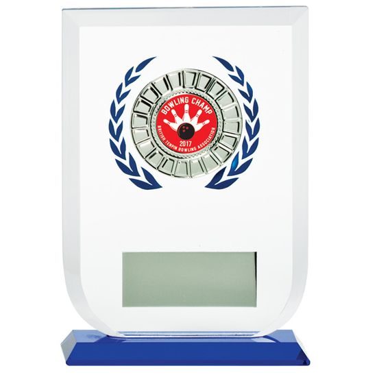 Gladiator Hand Painted Glass Logo Insert Trophy