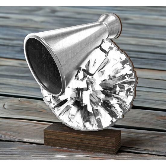 Sierra Classic Cheerleader Real Wood Trophy