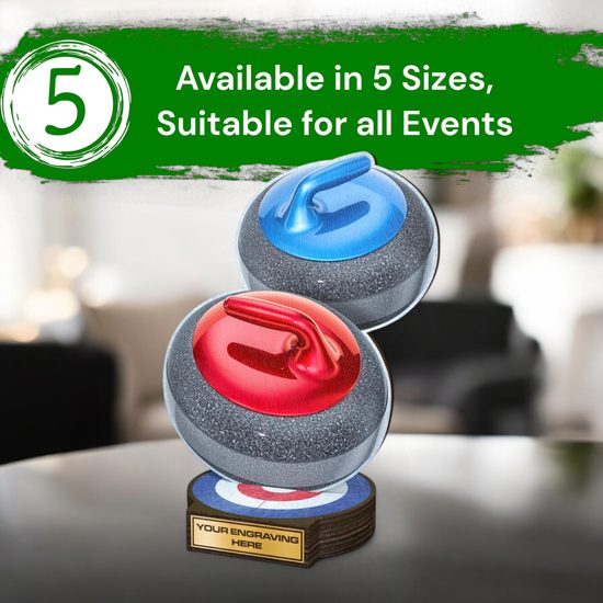 Grove Curling Real Wood Trophy