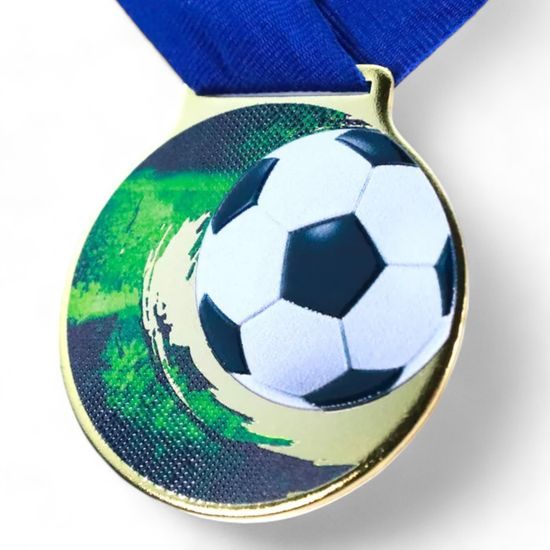 Vulcan Football Gold Texture Print Medal