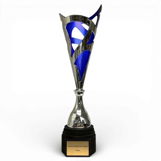 Havana Silver & Blue Blade Trophy