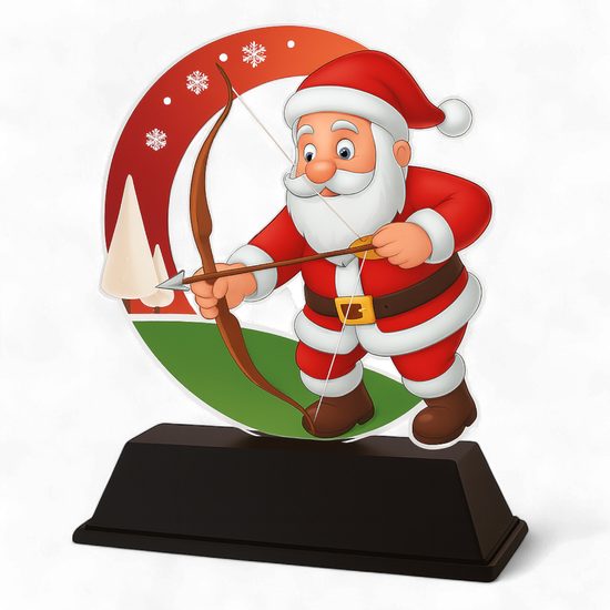 Santa Archery Christmas Trophy