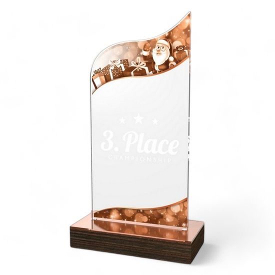 United Acrylic Wood Bronze Santa Run Award