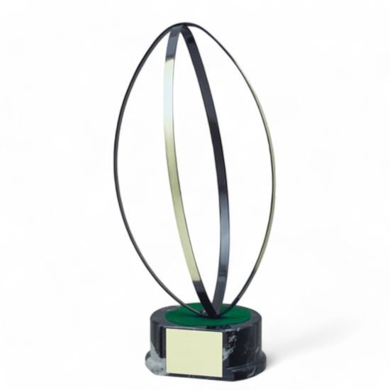 Alcobendas Rugby Ball Handmade Metal Trophy