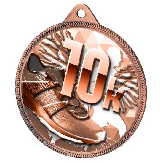 10k Running Texture Classic 3D Print Bronze Medal