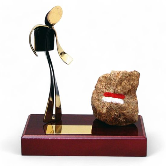 Barcelona Hiking and Mountaineering Handmade Metal Trophy