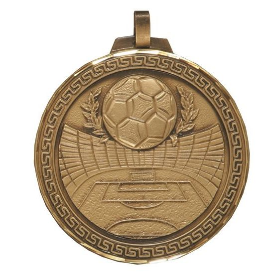 Diamond Edged Football Stadium Bronze Medal