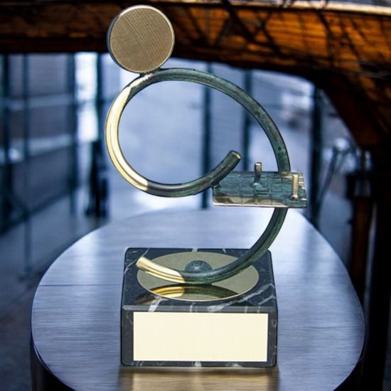 Bilbao Chess Player Handmade Metal Trophy