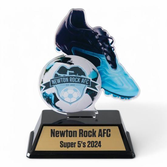 Custom Football & Boot Logo Trophy