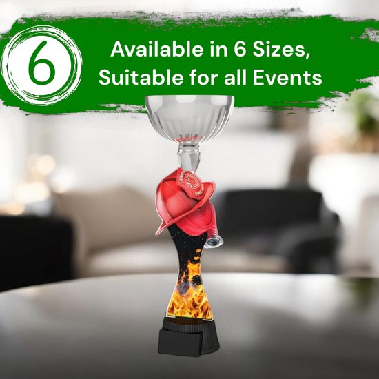 Montreal Firefighter Helmet and Hose Silver Cup Trophy