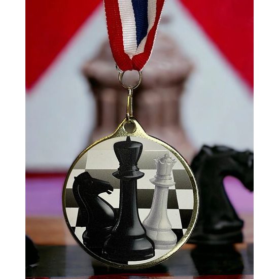 Hercules Texture Print Chess Medal