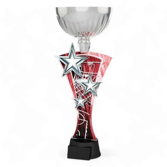 Triple Star Basketball Silver Trophy Cup