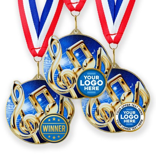 Aurum Music Stainless Steel Logo Insert Medal
